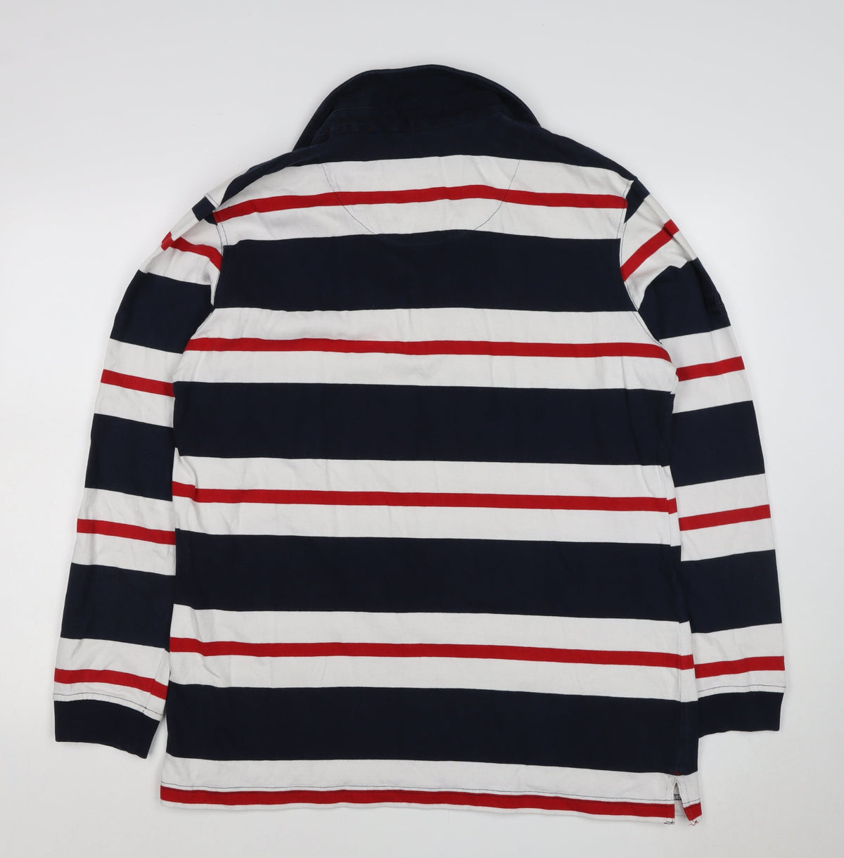 Cotton Traders Men’s Multicoloured 2XL Striped Long Sleeve Rugby Polo