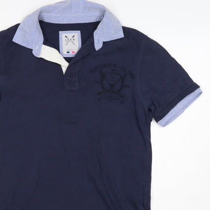 Crew Clothing Co Men’s Blue Small Embroidered Sports Club Polo Shirt