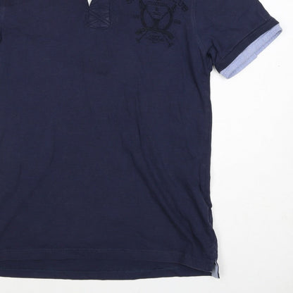 Crew Clothing Co Men’s Blue Small Embroidered Sports Club Polo Shirt