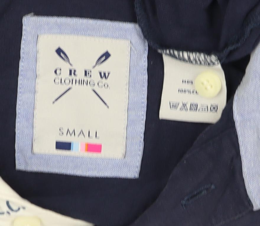 Crew Clothing Co Men’s Blue Small Embroidered Sports Club Polo Shirt