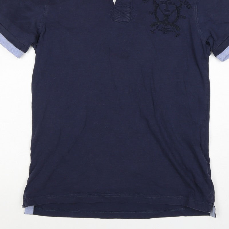 Crew Clothing Co Men’s Blue Small Embroidered Sports Club Polo Shirt