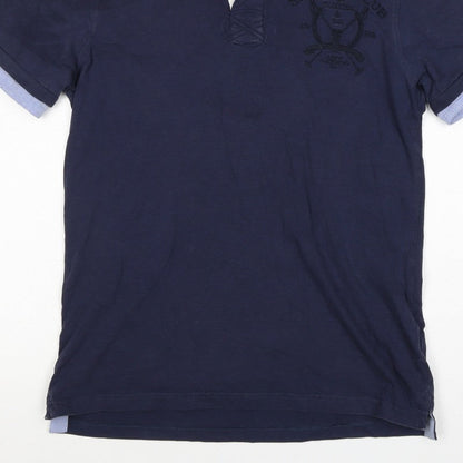 Crew Clothing Co Men’s Blue Small Embroidered Sports Club Polo Shirt