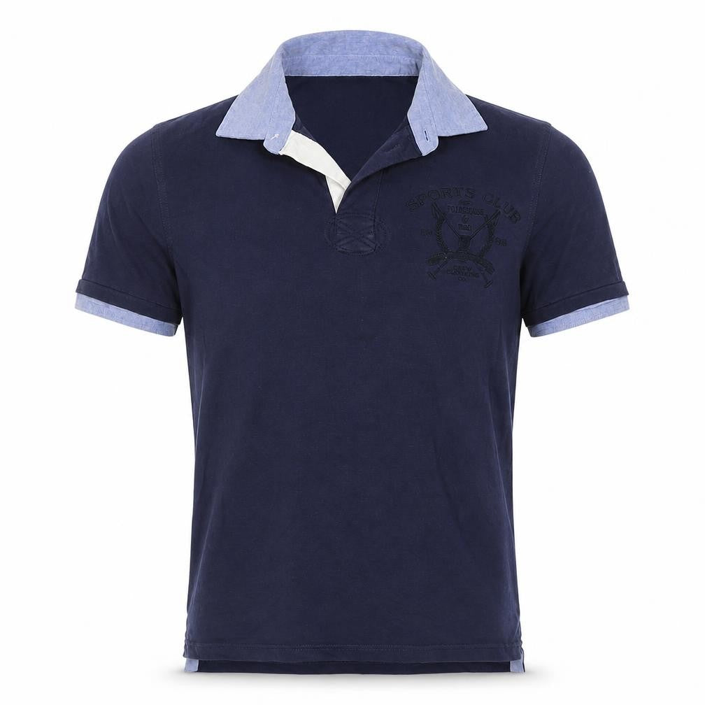 Crew Clothing Co Men’s Blue Small Embroidered Sports Club Polo Shirt