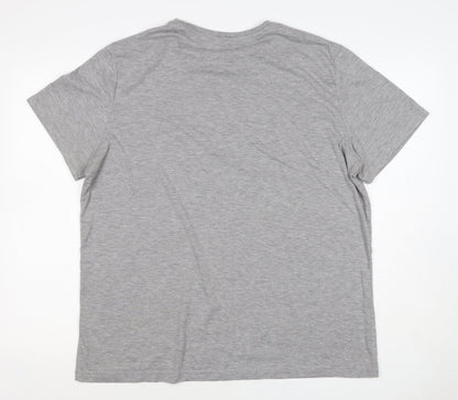 Volkswagen Mens Grey XL Christmas Driving Home Graphic T-Shirt