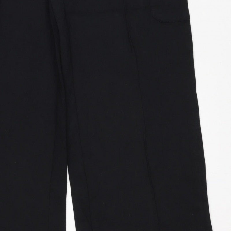 Marks & Spencer Women Black Size 10 Cargo Trousers Drawstring Pockets