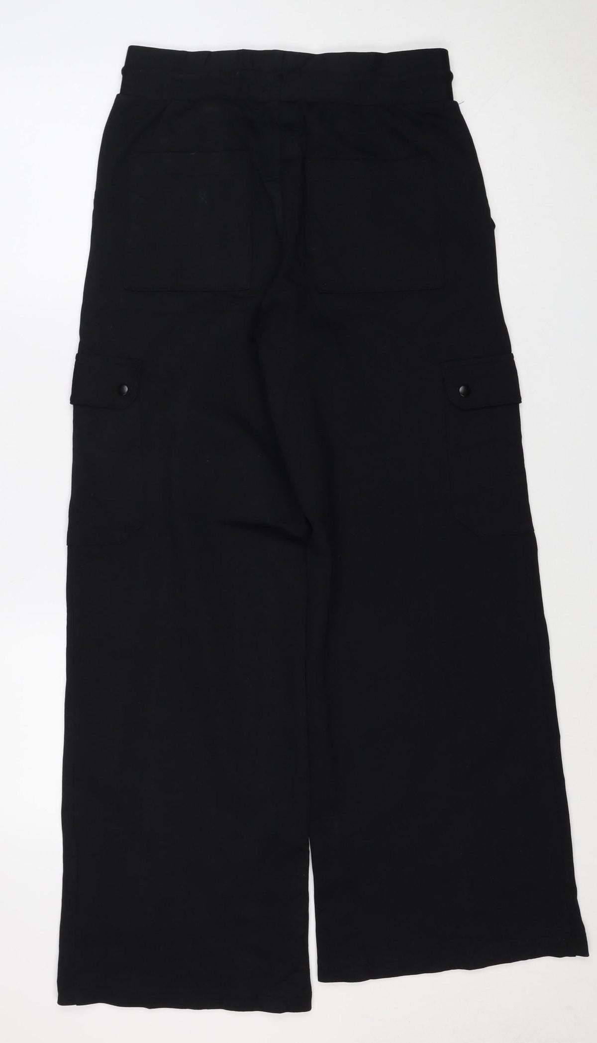Marks & Spencer Women Black Size 10 Cargo Trousers Drawstring Pockets