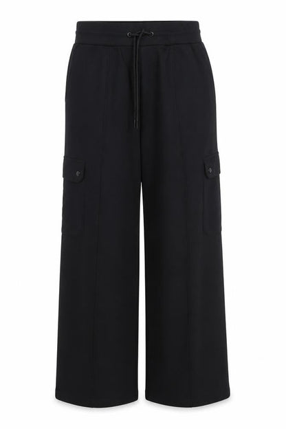 Marks & Spencer Women Black Size 10 Cargo Trousers Drawstring Pockets