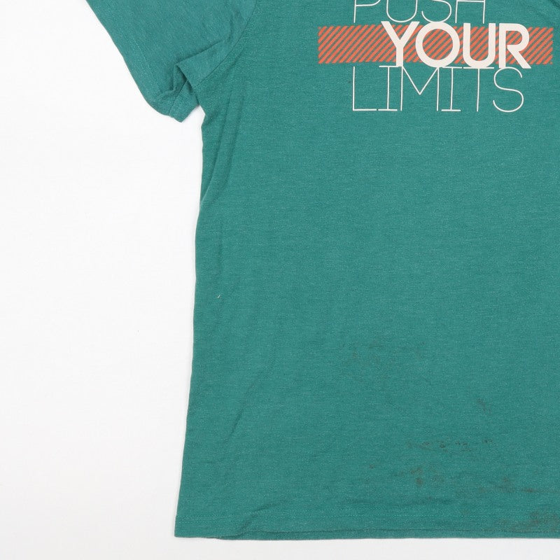 Mountain Warehouse Men's Green XS Push Your Limits Quick Dry T-Shirt