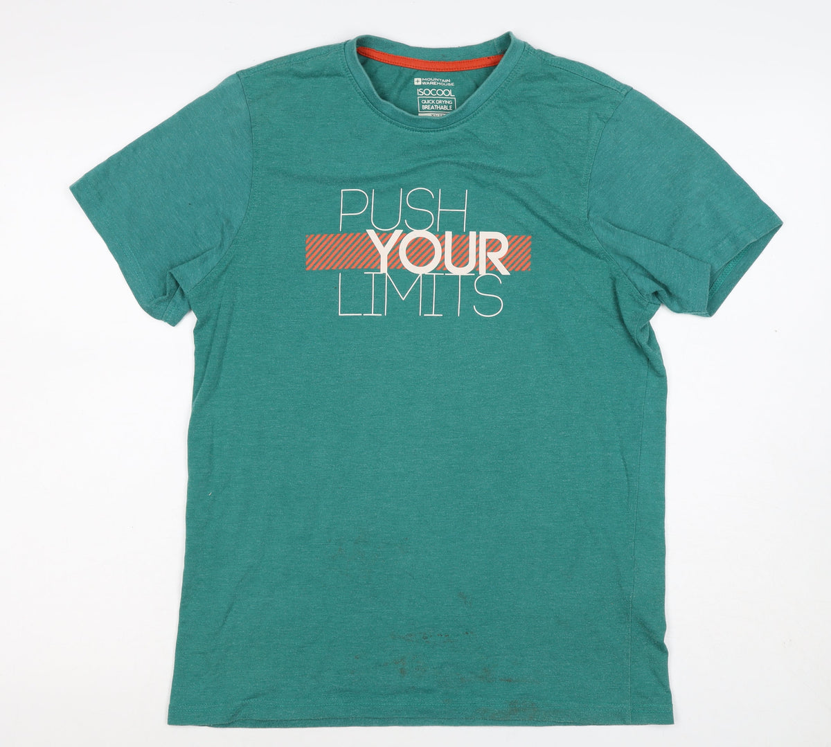 Mountain Warehouse Men's Green XS Push Your Limits Quick Dry T-Shirt