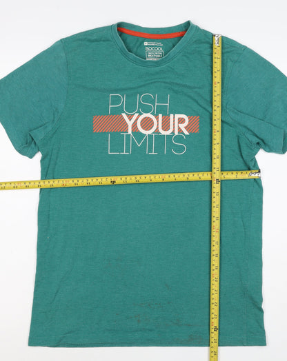 Mountain Warehouse Men's Green XS Push Your Limits Quick Dry T-Shirt
