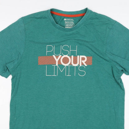 Mountain Warehouse Men's Green XS Push Your Limits Quick Dry T-Shirt