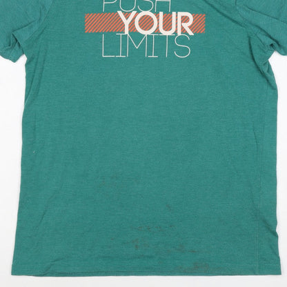 Mountain Warehouse Men's Green XS Push Your Limits Quick Dry T-Shirt