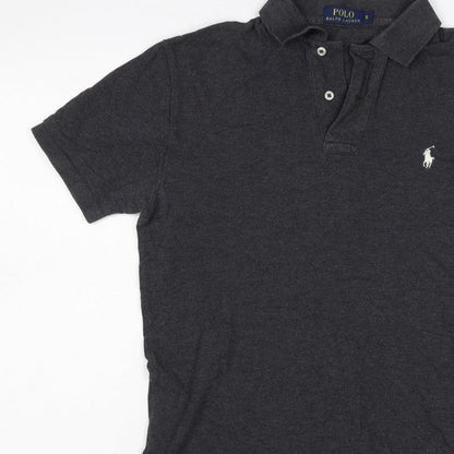 Polo Ralph Lauren Men's Black S Short Sleeve Logo Polo Shirt