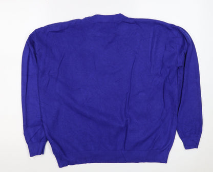 M&S Women’s Purple M Cashmere Crew Neck Shoulder Button Jumper