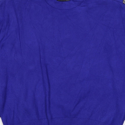 M&S Women’s Purple M Cashmere Crew Neck Shoulder Button Jumper