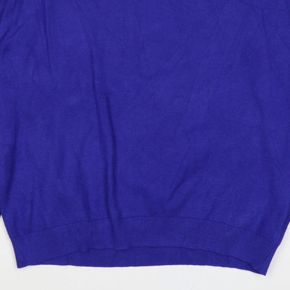 M&S Women’s Purple M Cashmere Crew Neck Shoulder Button Jumper