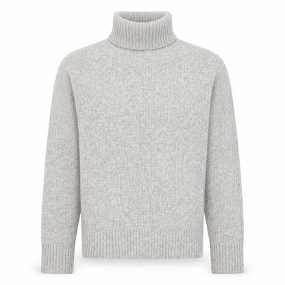 Marks and Spencer Women Grey S Ribbed Roll Neck Knit Jumper