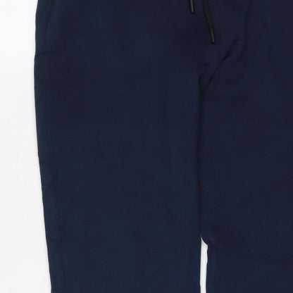 Good Move Men's Blue S Jogger Track Pants Drawstring Zip Pocket