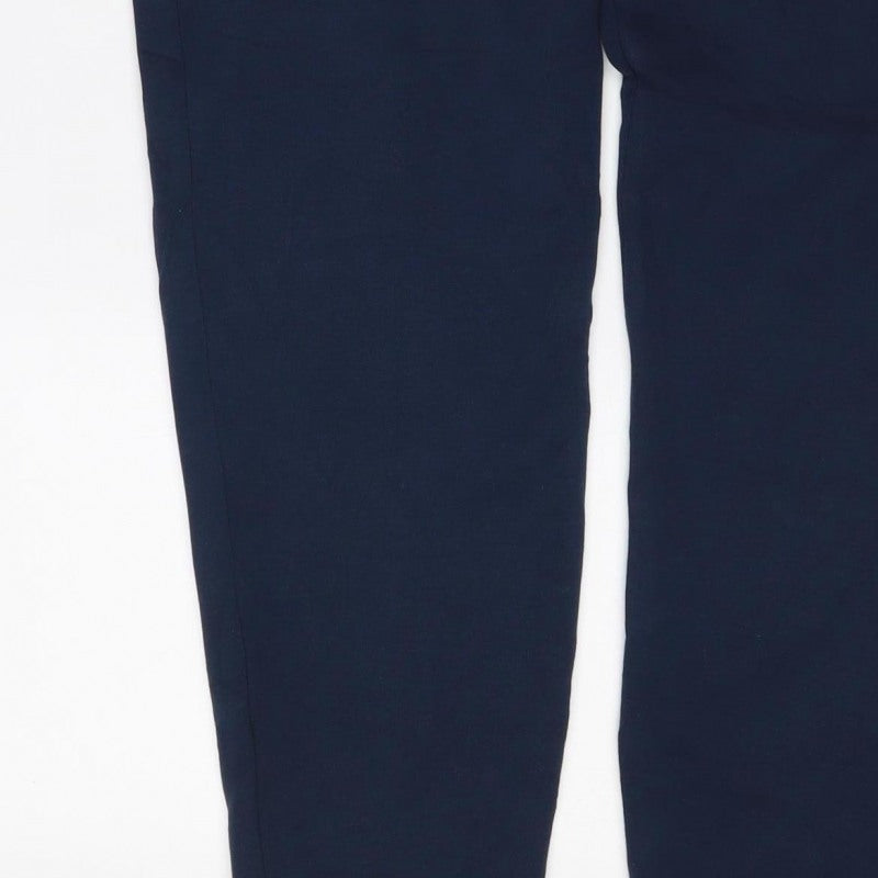 Good Move Men's Blue S Jogger Track Pants Drawstring Zip Pocket