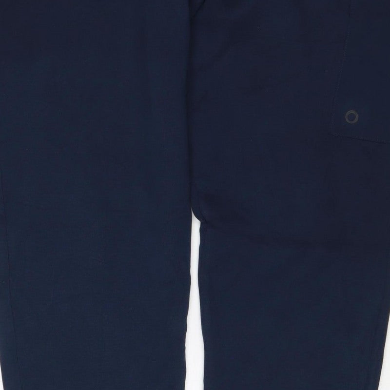 Good Move Men's Blue S Jogger Track Pants Drawstring Zip Pocket