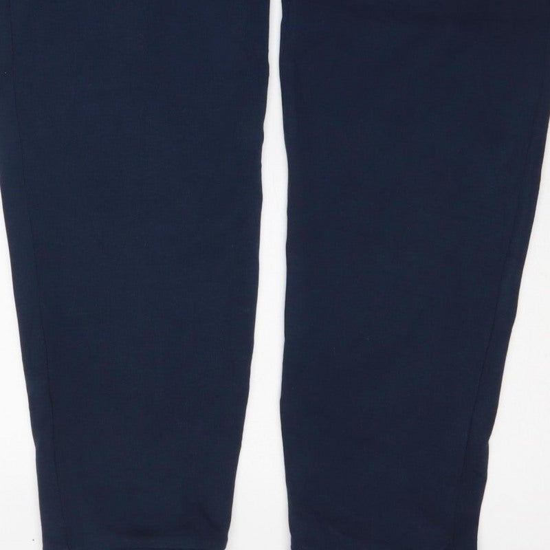 Good Move Men's Blue S Jogger Track Pants Drawstring Zip Pocket