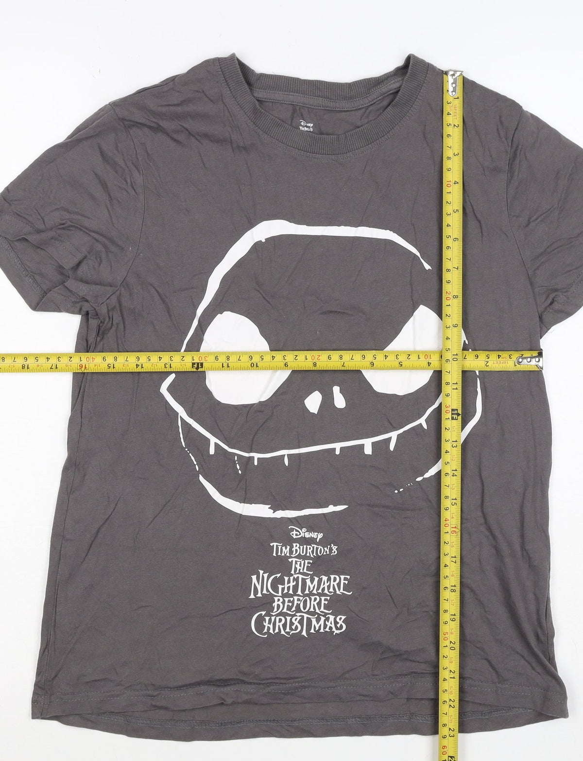 Disney Boys Grey XS Nightmare Before Christmas Graphic T-Shirt