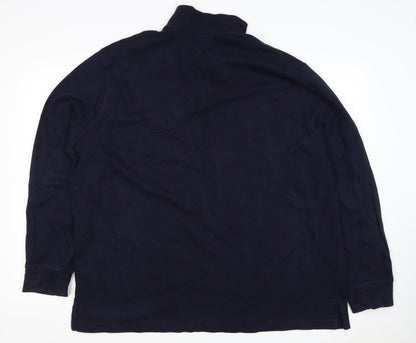 Polo Ralph Lauren Men’s Blue XL 1/4 Zip Estate Rib Sweatshirt
