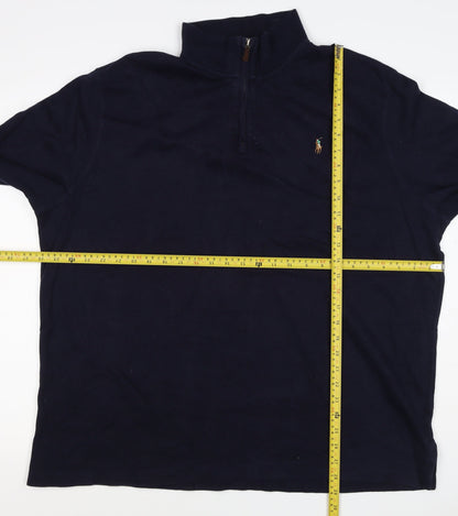 Polo Ralph Lauren Men’s Blue XL 1/4 Zip Estate Rib Sweatshirt