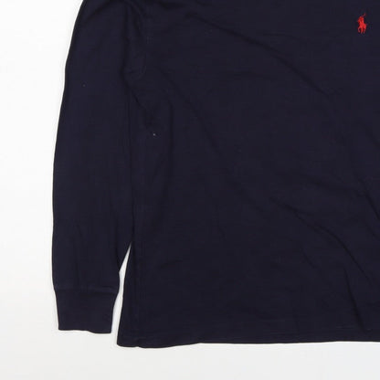 Polo Ralph Lauren Men's Navy XS Long Sleeve Crew Neck Logo T-Shirt