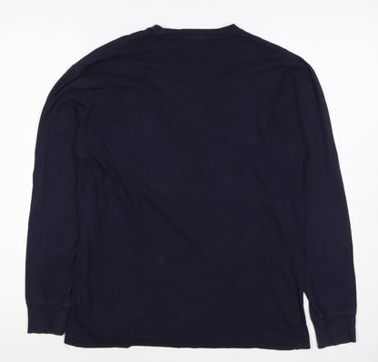 Polo Ralph Lauren Men's Navy XS Long Sleeve Crew Neck Logo T-Shirt