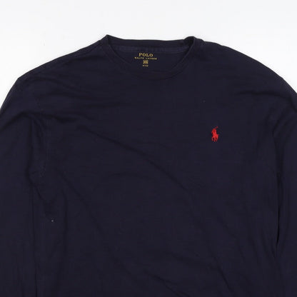 Polo Ralph Lauren Men's Navy XS Long Sleeve Crew Neck Logo T-Shirt