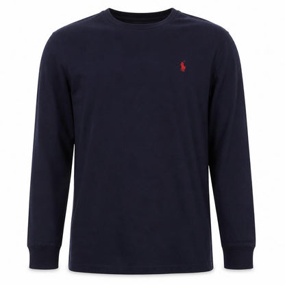 Polo Ralph Lauren Men's Navy XS Long Sleeve Crew Neck Logo T-Shirt