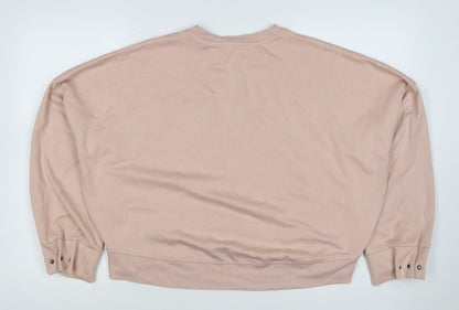 Ted Baker Women's Pink UK 12 Logo Crew Neck Pullover Sweatshirt