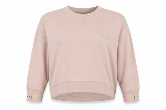 Ted Baker Women's Pink UK 12 Logo Crew Neck Pullover Sweatshirt