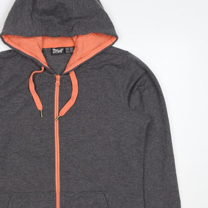 Crivit Women’s Grey Full Zip Hoodie UK 10/12 Hooded Pockets