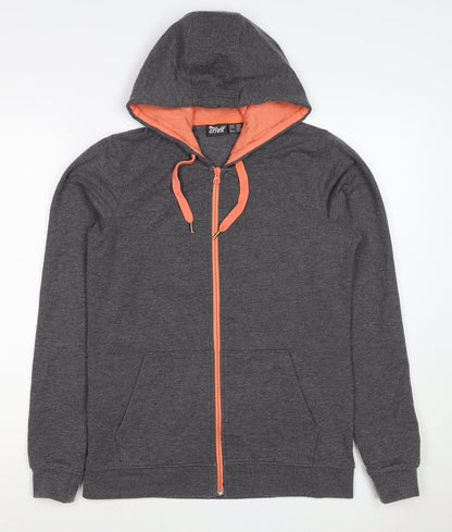 Crivit Women’s Grey Full Zip Hoodie UK 10/12 Hooded Pockets