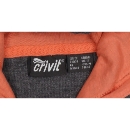 Crivit Women’s Grey Full Zip Hoodie UK 10/12 Hooded Pockets