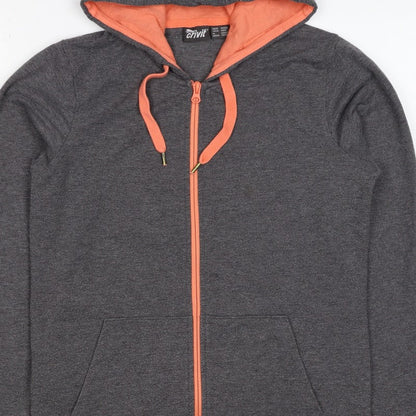 Crivit Women’s Grey Full Zip Hoodie UK 10/12 Hooded Pockets