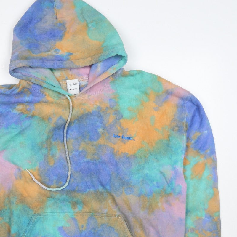 Iets Frans Womens Multicoloured L Tie Dye Pullover Hoodie Embroidered Logo