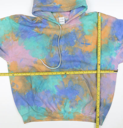Iets Frans Womens Multicoloured L Tie Dye Pullover Hoodie Embroidered Logo