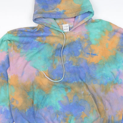 Iets Frans Womens Multicoloured L Tie Dye Pullover Hoodie Embroidered Logo