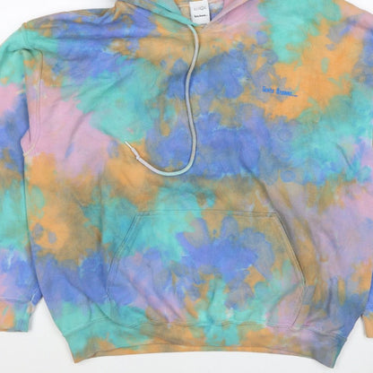 Iets Frans Womens Multicoloured L Tie Dye Pullover Hoodie Embroidered Logo