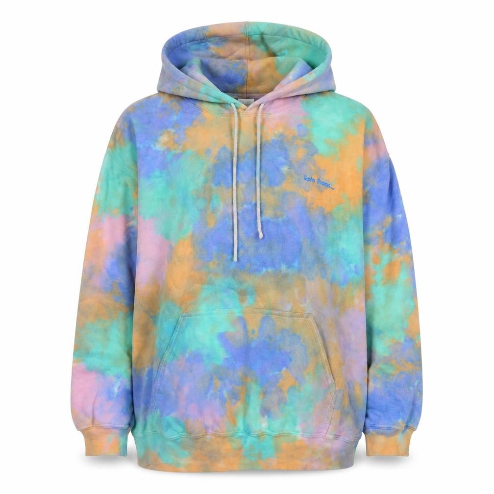 Iets Frans Womens Multicoloured L Tie Dye Pullover Hoodie Embroidered Logo