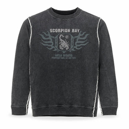 Scorpion Bay Boys Grey M Pullover Graphic Sweatshirt Long Sleeve
