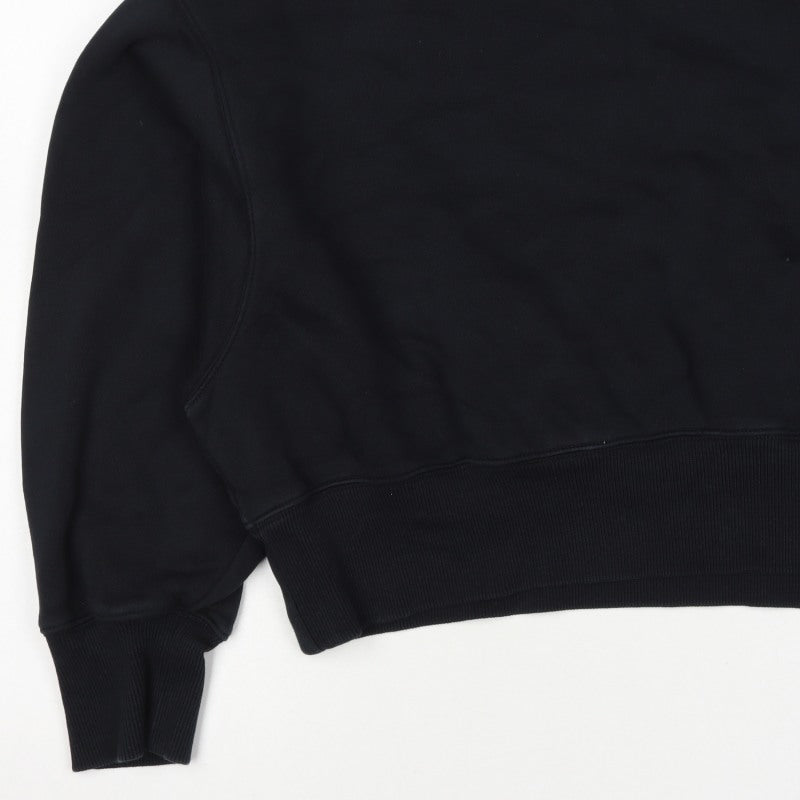 Nike Women Black S Pullover Sweatshirt Crew Neck Logo Long Sleeve