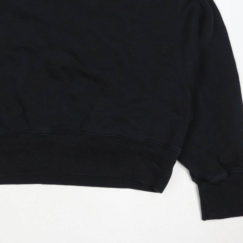 Nike Women Black S Pullover Sweatshirt Crew Neck Logo Long Sleeve