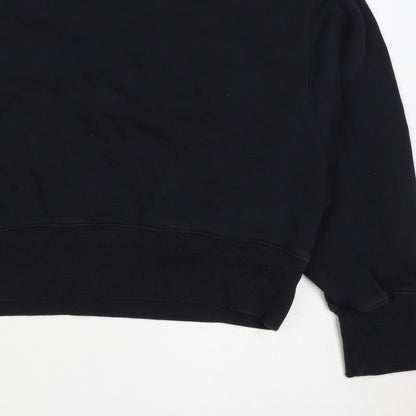 Nike Women Black S Pullover Sweatshirt Crew Neck Logo Long Sleeve