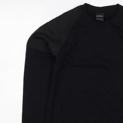 Outfitters Men’s Black M Crew Neck Pullover Sweatshirt Contrast Sleeves