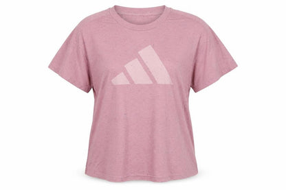 adidas Women Pink UK 20 Speckled Logo Raglan Jersey T-Shirt