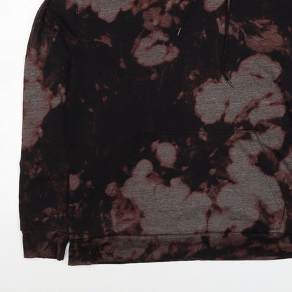 boohooMAN Men’s Multicoloured Tie Dye Pullover Hoodie M Gothic
